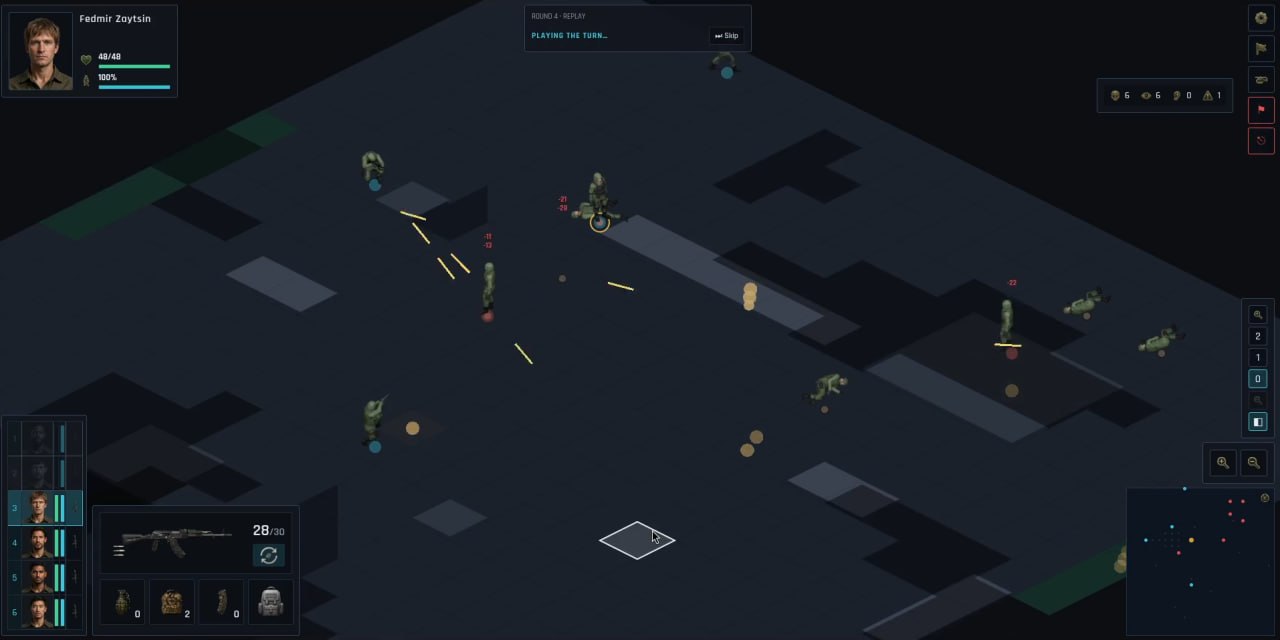 The battlefield in sprites